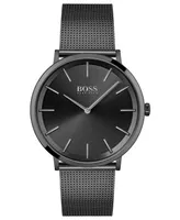 Hugo Boss Men's Skyliner Black Stainless Steel Mesh Bracelet Watch 40mm