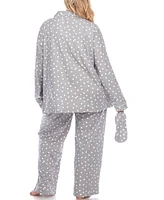 Women's Plus Pajama Set, 3 Piece