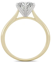 Moissanite Solitaire Engagement Ring 1-1/2 ct. t.w. Diamond Equivalent in 14k White Gold or 14k Yellow Gold