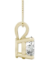 Moissanite Solitaire Pendant (3-1/10 ct. t.w. Diamond Equivalent) in 14k White Gold and 14k Yellow Gold