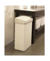 iTouchless 4 Gallon White Steel Touchless Trash Can with Deodorizer & Fragrance