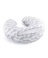 The Peanutshell Nursing Pillow for Breastfeeding, Gray and White Elephant