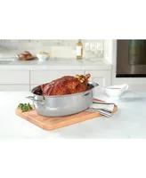 Viking Metal Induction-Safe 8.5-Qt. Oval 3-in-1 Roaster with Lid & Rack