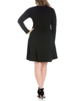 Women's Plus Fit and Flare Skater Dress