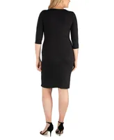 24seven Comfort Apparel Plus Wrap Dress