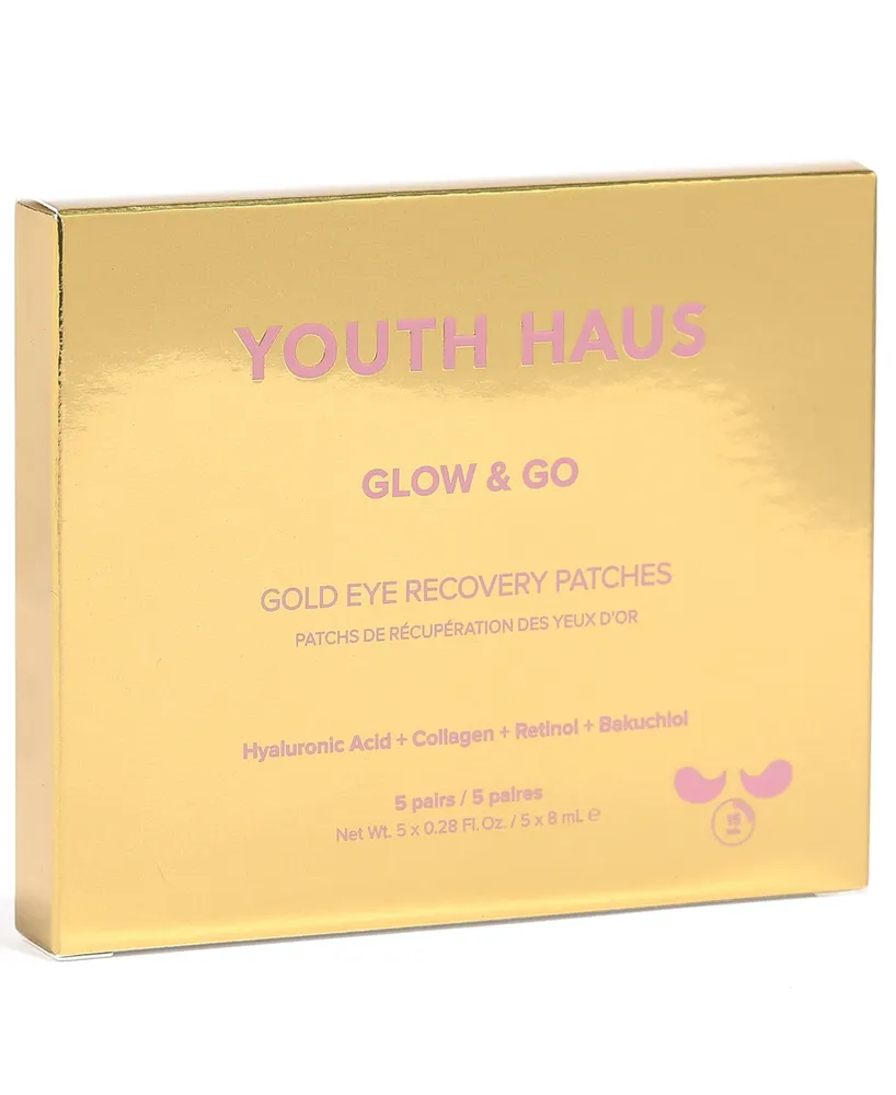 Skin Gym Youth Haus Glow & Go Gold Eye Recovery Patches, 5