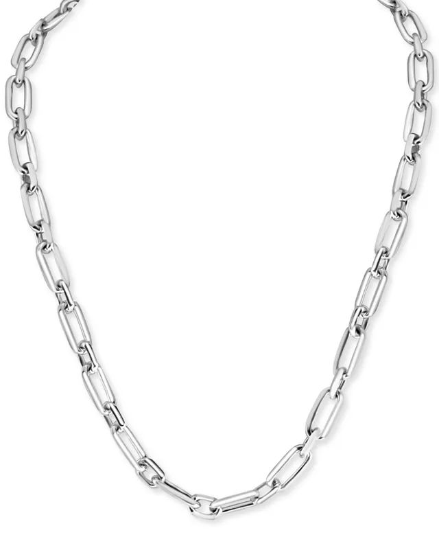 Zales Men's 7.6mm Curb Chain Necklace in Sterling Silver - 24, Necklace  Chain 