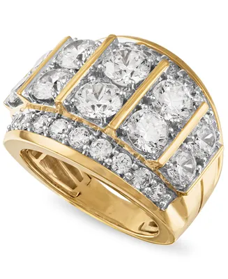 Men's Diamond Large Cluster Statement Ring (7 ct. t.w.) 10k Gold