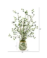 Night Willow Artificial Plant in Floral Planter