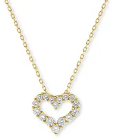 Diamond Heart Pendant Necklace (1/2 ct. t.w.) in 14K Gold or 14K White Gold