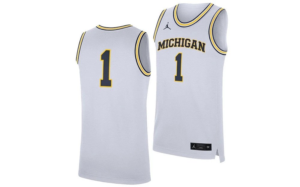 Jordan Men's Michigan Wolverines Replica Basketball Home Jersey