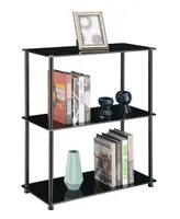 Designs2Go Classic Glass 3 Shelf Bookcase