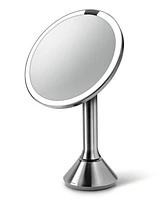 simplehuman 8" Round Sensor Makeup Mirror with Touch-Control Dual Light Settings