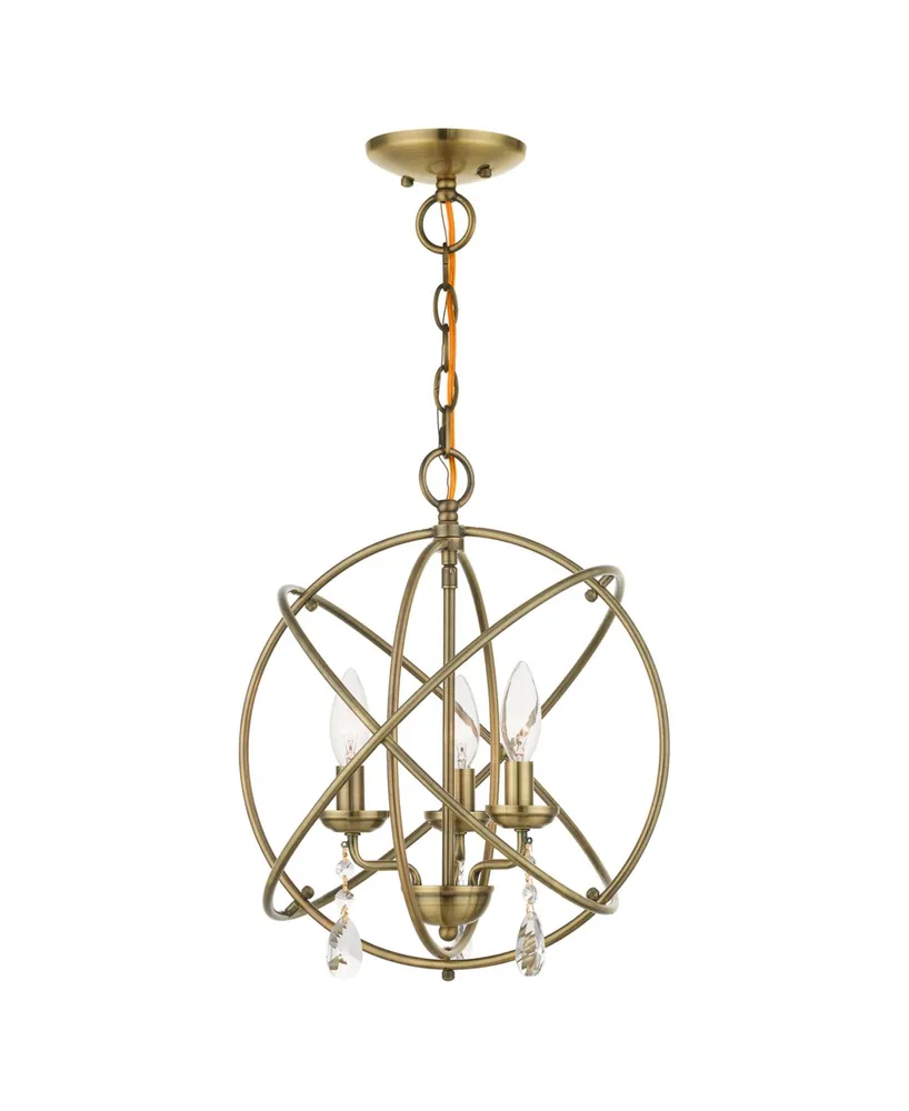 Aria 3 Lights Convertible Chandelier or Semi Flush - Gold
