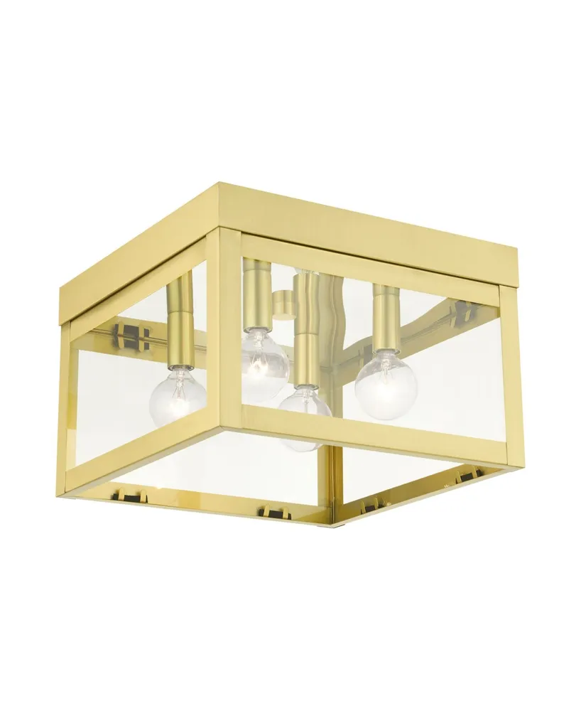 Nyack 4 Lights Flush Mount - Gold