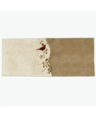 Avanti Gilded Birds Embellished Cotton Bath Rug, 24" x 60"