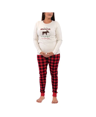 Hudson Baby Womens Unisex Holiday Pajamas, Moose Wonderful Time, Small