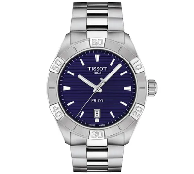 Tissot Men's Swiss Pr 100 Sport Stainless Steel Bracelet Watch 42mm