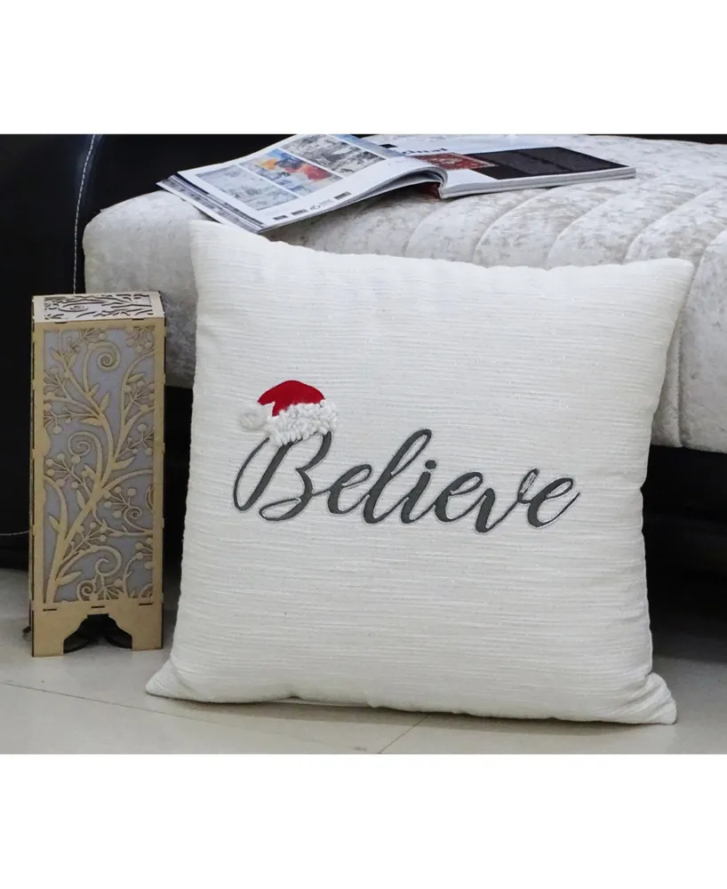 Chicos Home Believe Decorative Pillow,20" x 20"