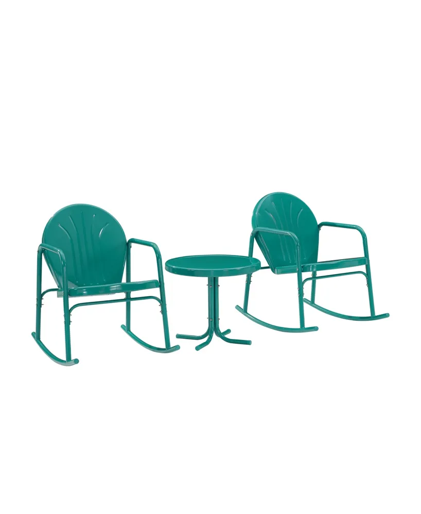 Griffith 3 Piece Outdoor Rocking Chair Set