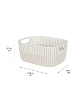 Simplify 2-Tone Decorative Large Storage Basket