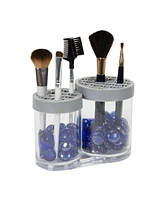 Simplify 2 Compartment Cosmetic Brush Holder