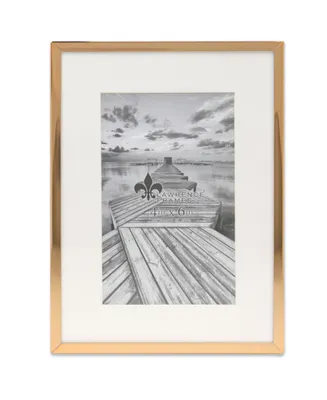 Elegant Metal Picture Frame with Bevel Cut Mat for Photo