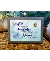 Laughter, Imagination, Dreams with Butterfly Coin in Frame