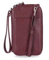 Giani Bernini Softy Leather Tech Crossbody Wallet