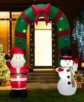 Glitz home 8' Inflatable Santa Snowman Gate Arch