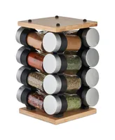 Cole & Mason Blyth Classic Bamboo 16 Jar Carousel Spice Rack