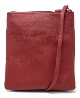 Giani Bernini Triple-Zip Pebble Leather Dasher Crossbody