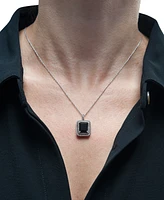 Onyx and Diamond (1/20 ct. t.w.) Box Set (Pendant & Earrings) in Sterling Silver