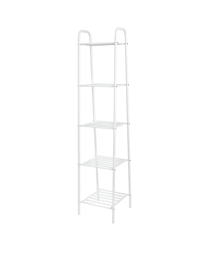 Honey Can Do 5-Tier Matte White Metal Wire Shelving Unit