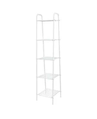 Honey Can Do 5-Tier Matte White Metal Wire Shelving Unit