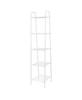 Honey Can Do 5-Tier Matte White Metal Wire Shelving Unit