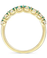 Sapphire (3/4 ct. t.w.) & Diamond (1/4 ct. t.w.) Ring in 14k Rose Gold (Also in Emerald & Ruby)