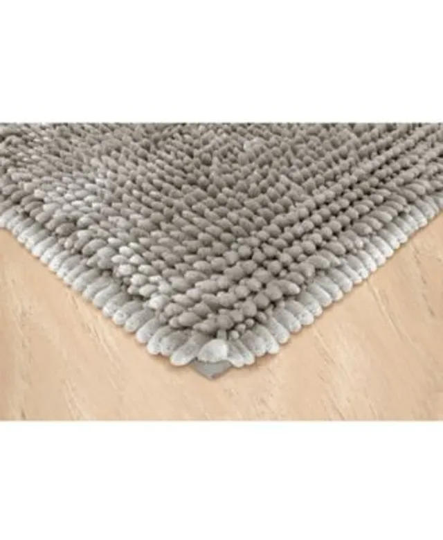 Laura Ashley Butter Chenille Bath Mat Light Grey