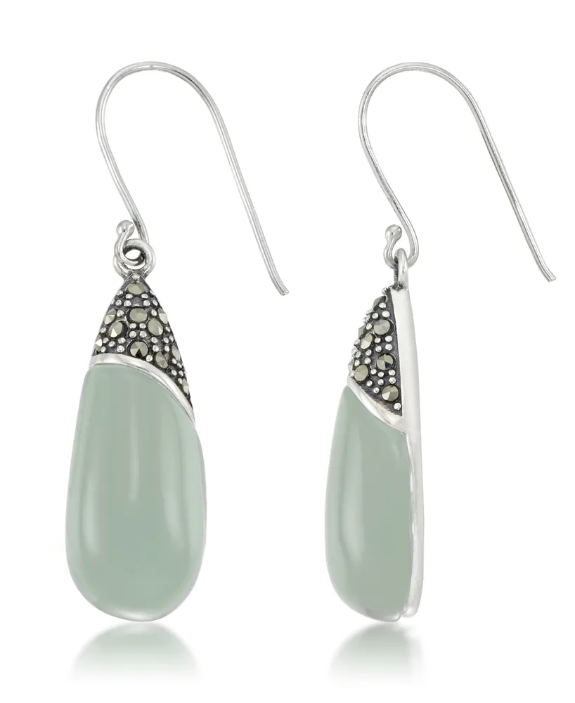 Jade Elongated Dangle Earrings