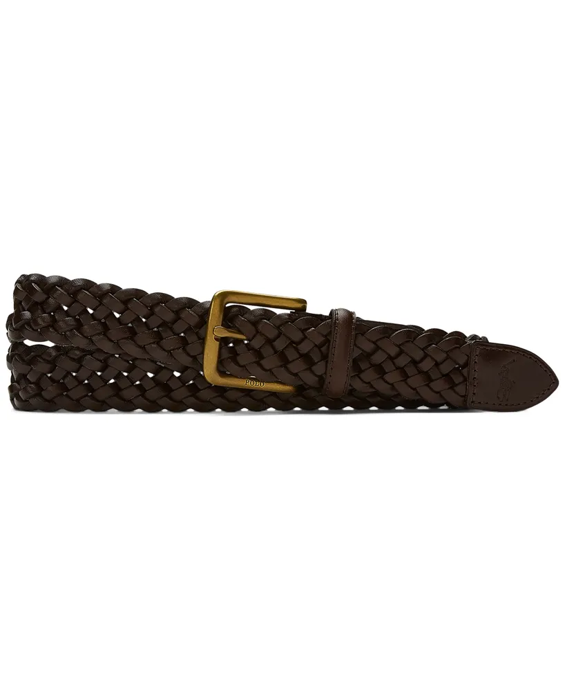 Polo Ralph Lauren Men's Braided Vachetta Leather Belt
