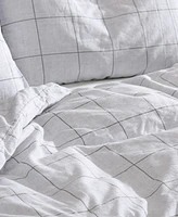 Closeout! Kenneth Cole New York Holden Grid 3 Piece Duvet Cover Set