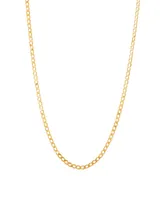 Polished 22" Curb Chain in Solid 10K Yellow Gold