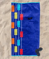 Superior Neon Tiles Oversized Beach Towel
