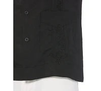 Cubavera Short-Sleeve Embroidered Guayabera Shirt