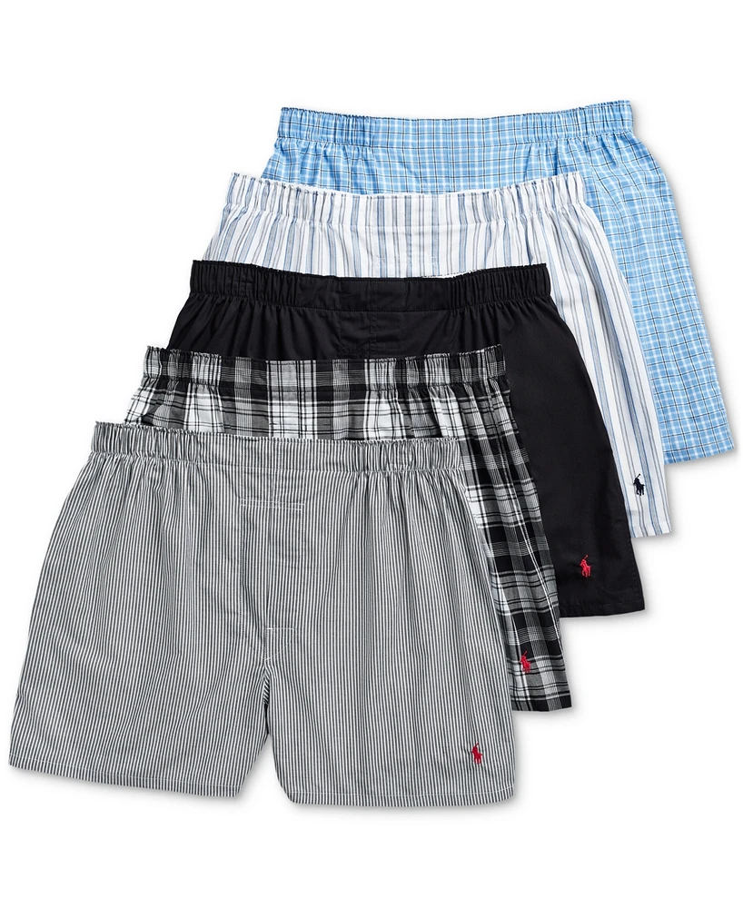 Polo Ralph Lauren Men's 5-Pack Woven Boxers