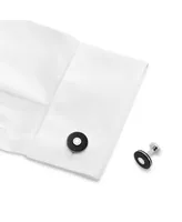 Montblanc Men's Pix Stainless Steel & Black Resin Cuff Links