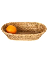 Artifacts Rattan Oval Bread Basket