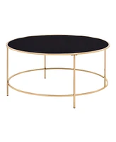 Furniture of America Pakse Glass Top Coffee Table