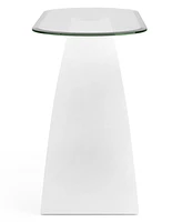Furniture of America Kilvo Glass Top Sofa Table