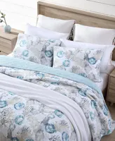 Tommy Bahama Freeport Blue Reversible 3-Piece Full/Queen Quilt Set